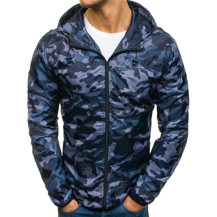 Explore the Great Outdoors with Our Hooded Long Sleeve Camouflage Jacket