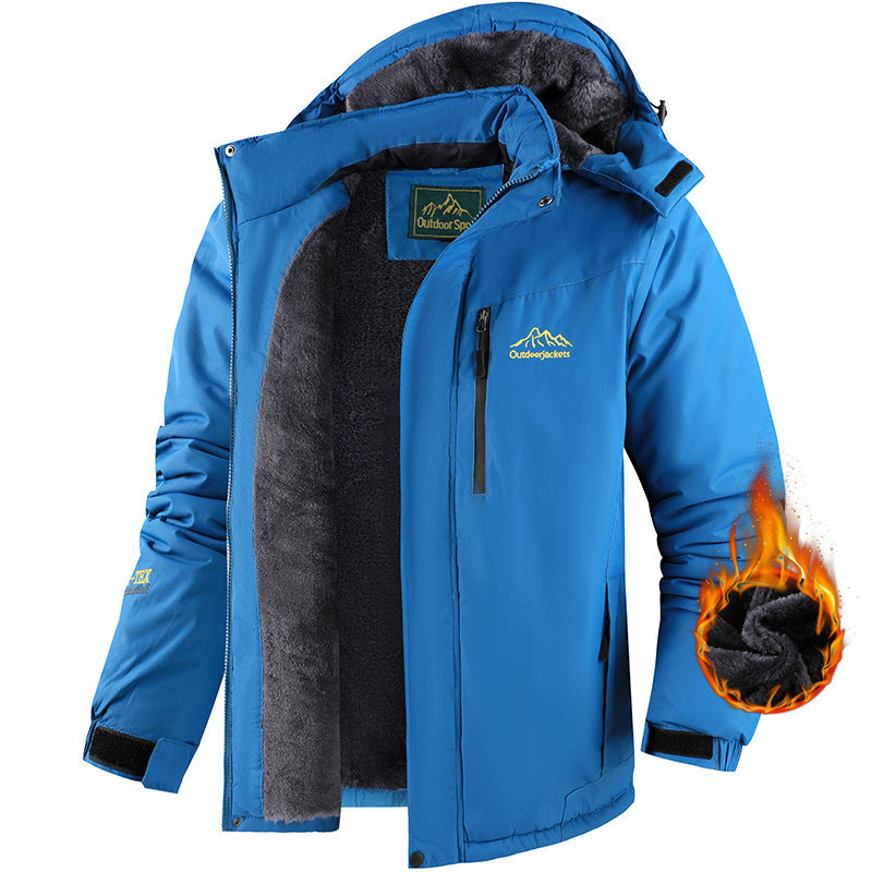 Men's Fleece Lined Padded Warm Keeping Shell Jacket