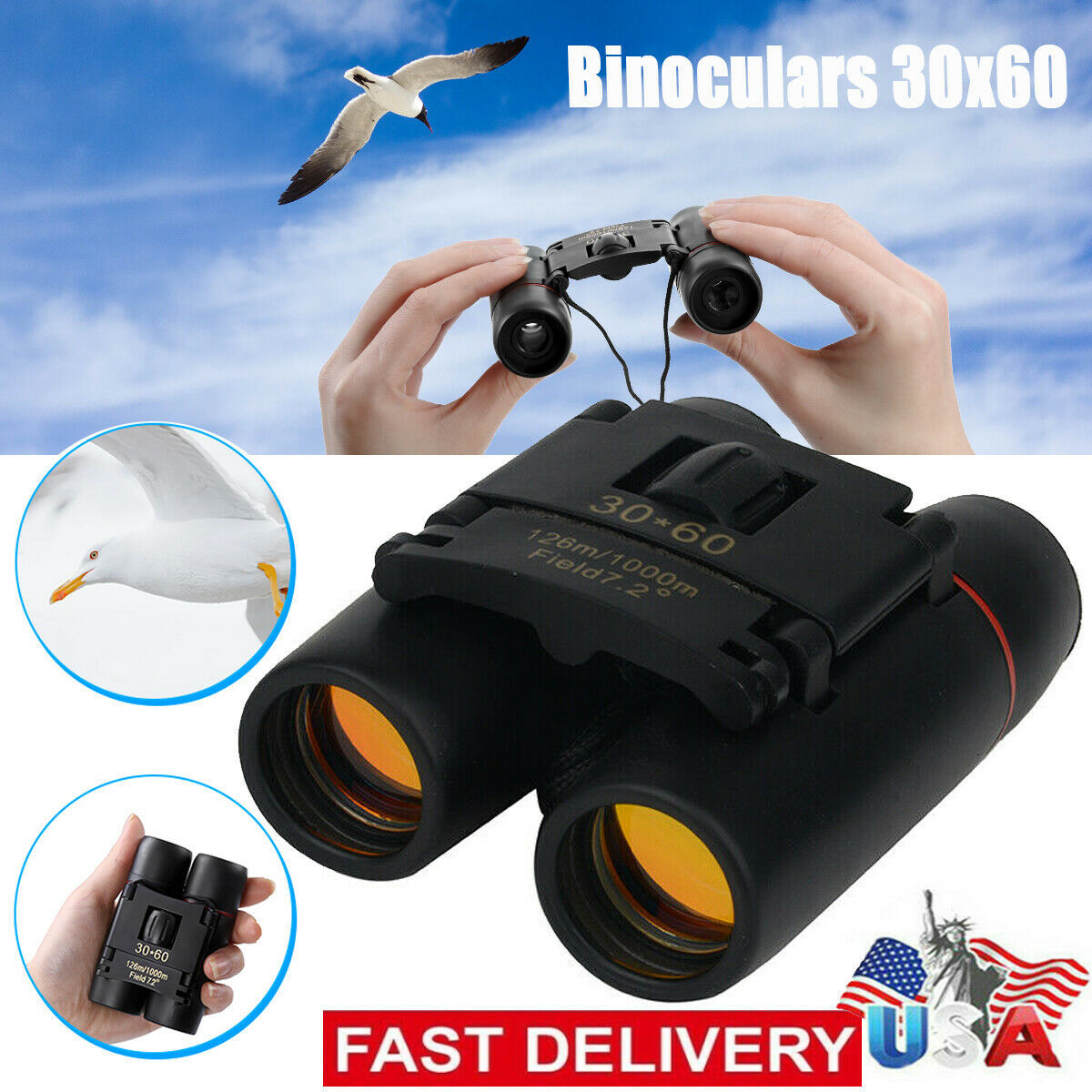 Compact Folding Telescope Hunting Binoculars