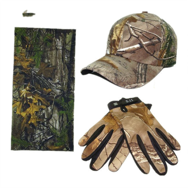Bionic tactical camouflage gloves & hat