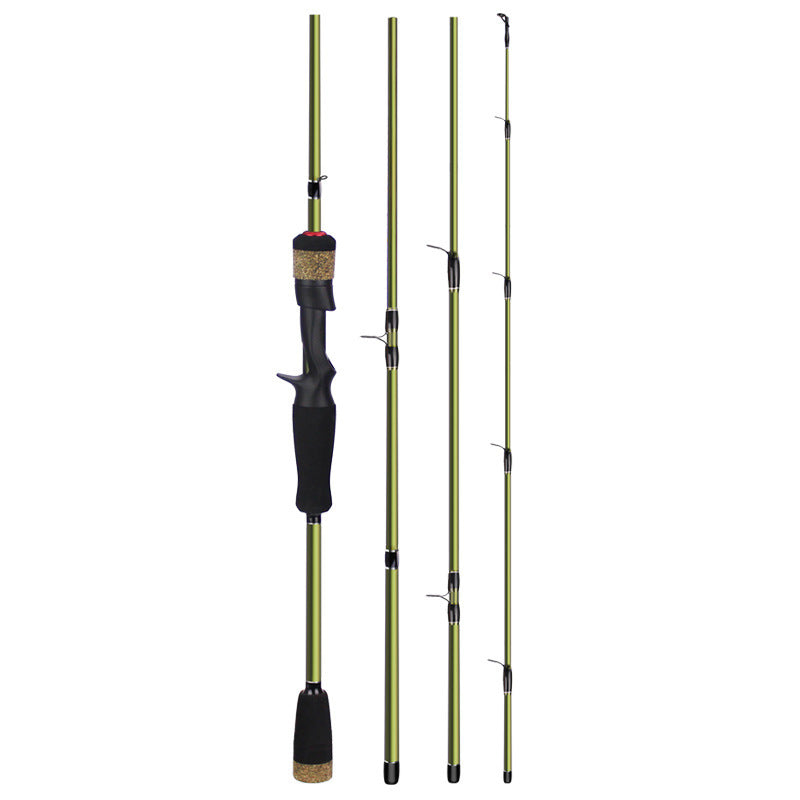 4 section fishing rod road