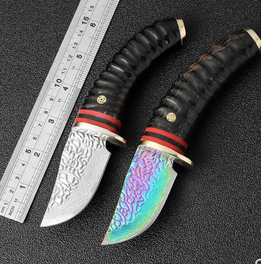 Outdoor high hardness camping straight knife