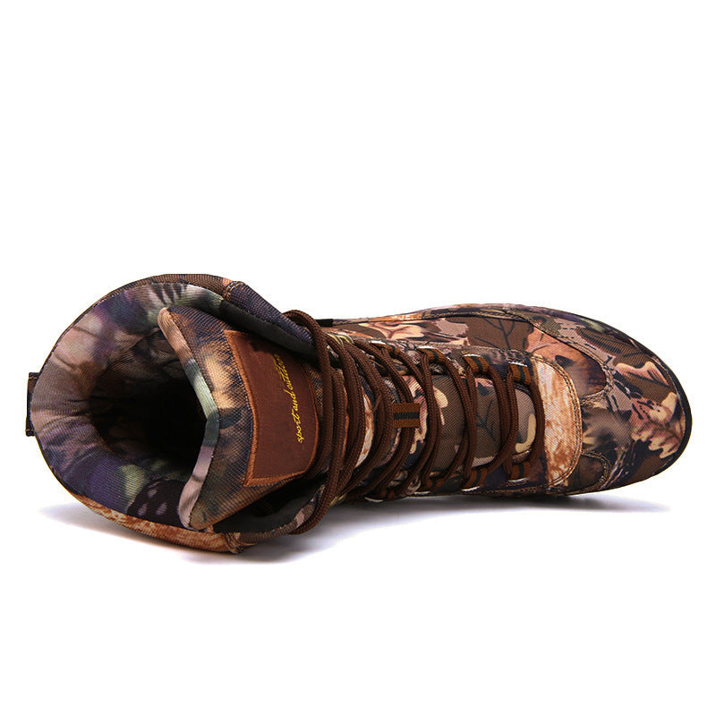 Camouflage outdoor boots