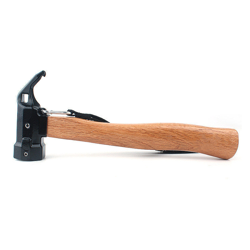 Outdoor Hammer With Wooden Handle Survival Tool