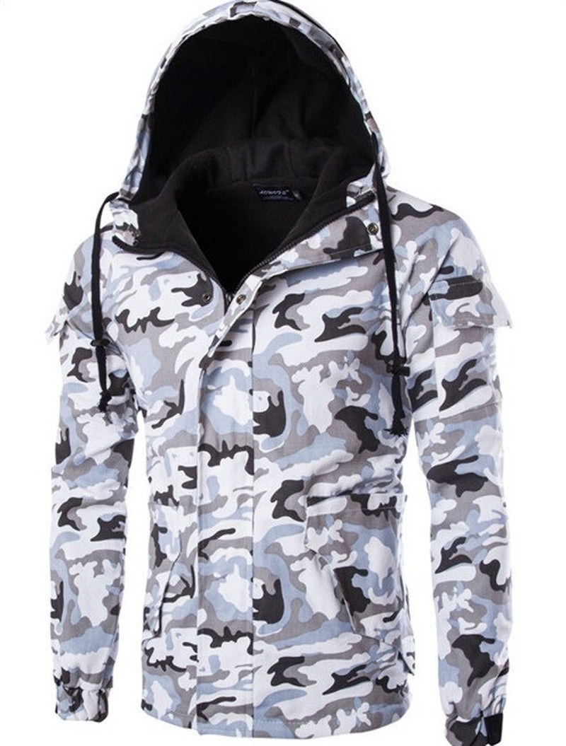 British Camouflage Trend Men's Hooded Jacket