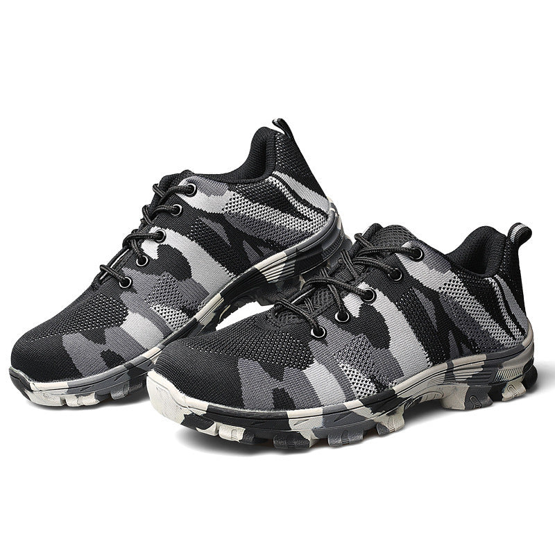 Lightweight Breathable Safety  Camouflage Flying Shoes
