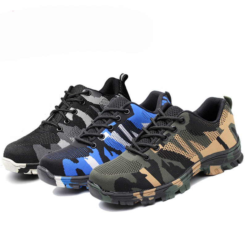 Lightweight Breathable Safety  Camouflage Flying Shoes