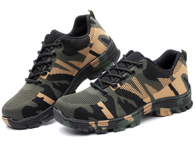 Lightweight Breathable Safety  Camouflage Flying Shoes