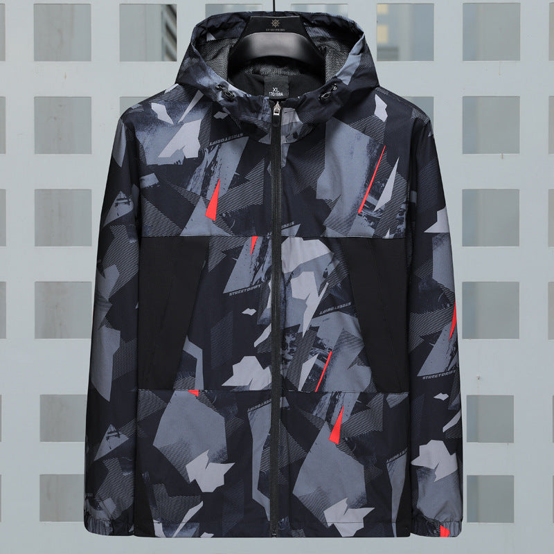 Loose Casual Camouflage Hooded Jacket