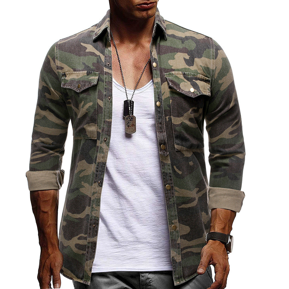 Men's long sleeve camouflage shirt