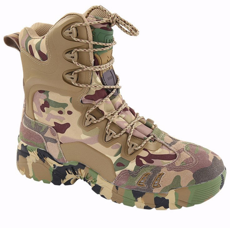 Camouflage high top men's shoes
