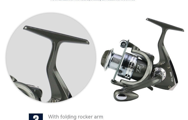 12-axis Metal Toe Cap Fishing Reel