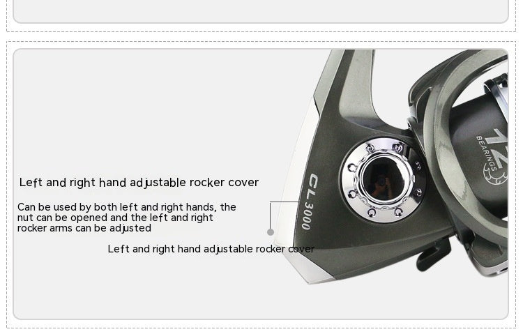 12-axis Metal Toe Cap Fishing Reel