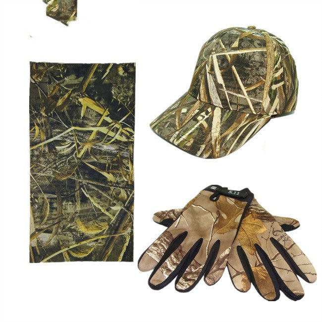 Bionic tactical camouflage gloves & hat
