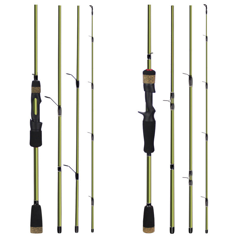 4 section fishing rod road