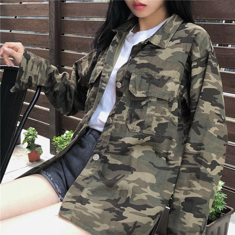 Irregular camouflage shirt