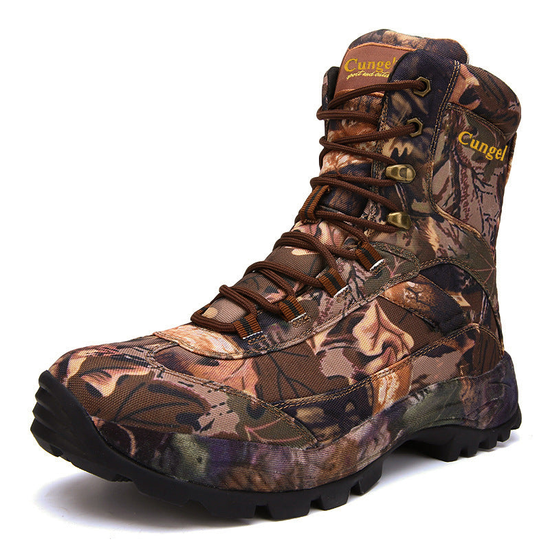 Camouflage outdoor boots