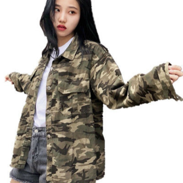 Irregular camouflage shirt