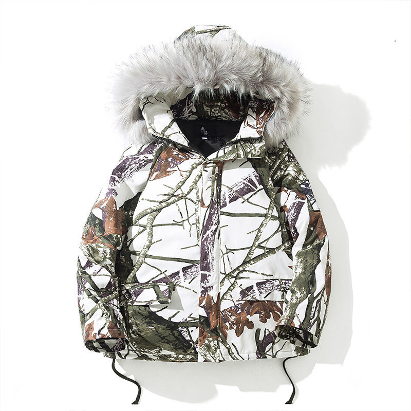 Hip hop camouflage hooded coat jacket