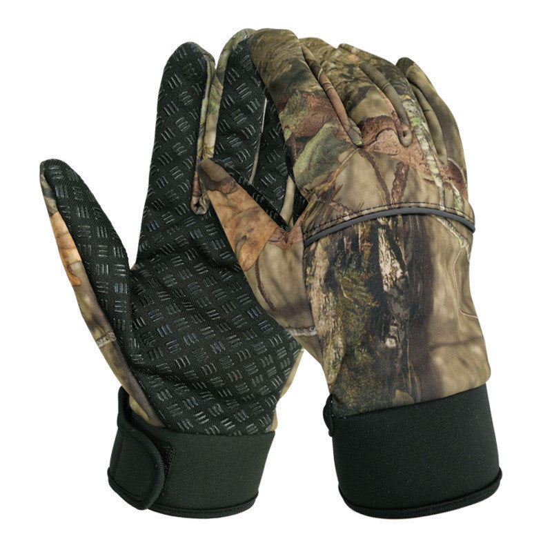 Winter men's and women's camouflage riding gloves