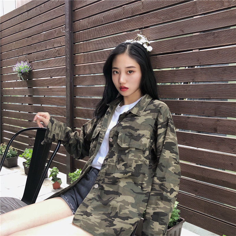 Irregular camouflage shirt