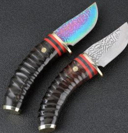 Outdoor high hardness camping straight knife