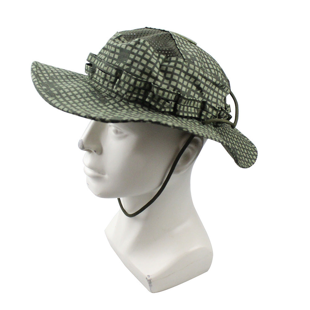 Camouflage Tactical Field Round Edge Fishing Sun Hat