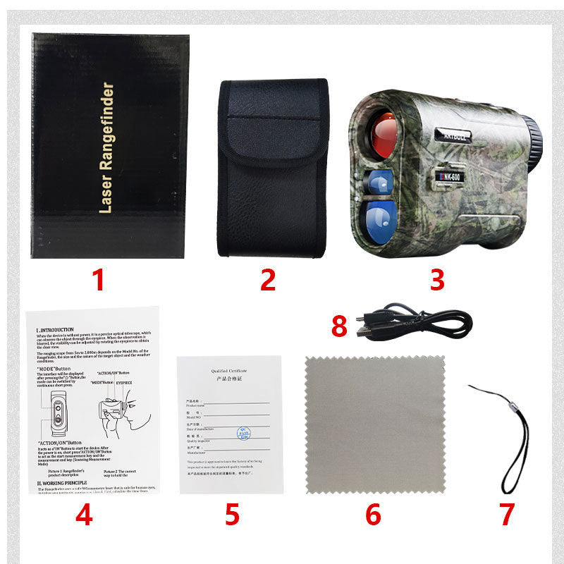 Camouflage Hunting Rangefinder Range 1000m