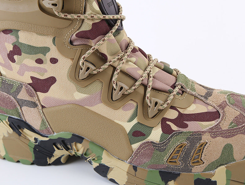 Camouflage high top men's shoes