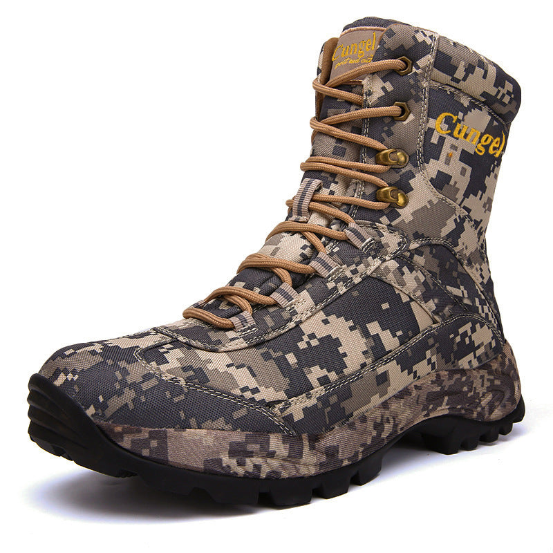 Camouflage outdoor boots
