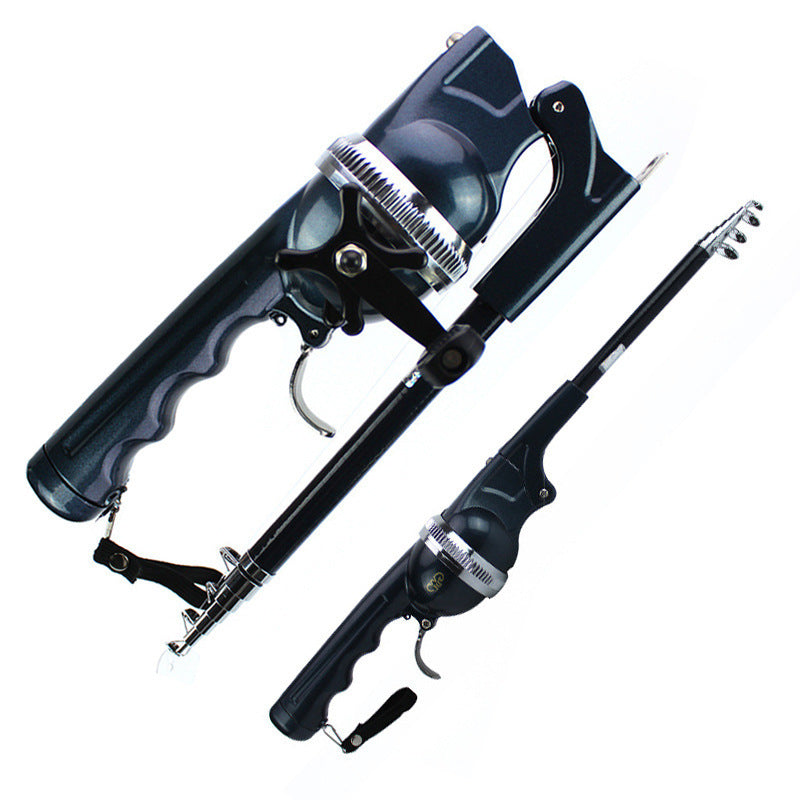 Foldable Portable throwing fishing rod