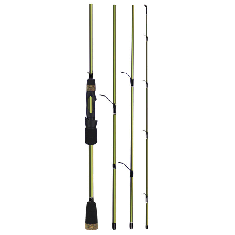 4 section fishing rod road