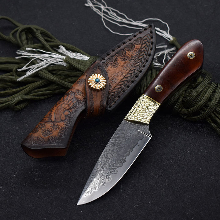 Damascus Camping Hunting Knife
