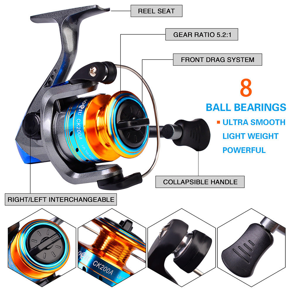 Casting Fishing Reel And Rod