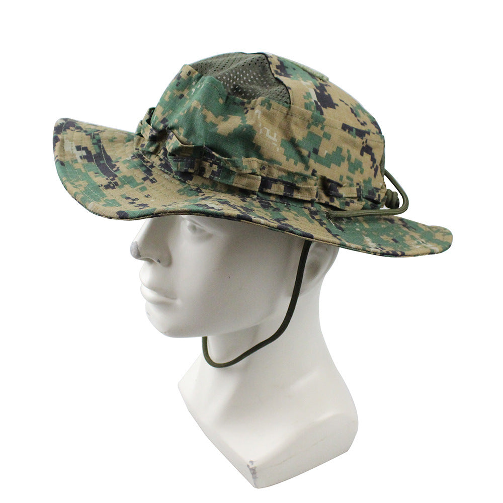 Camouflage Tactical Field Round Edge Fishing Sun Hat