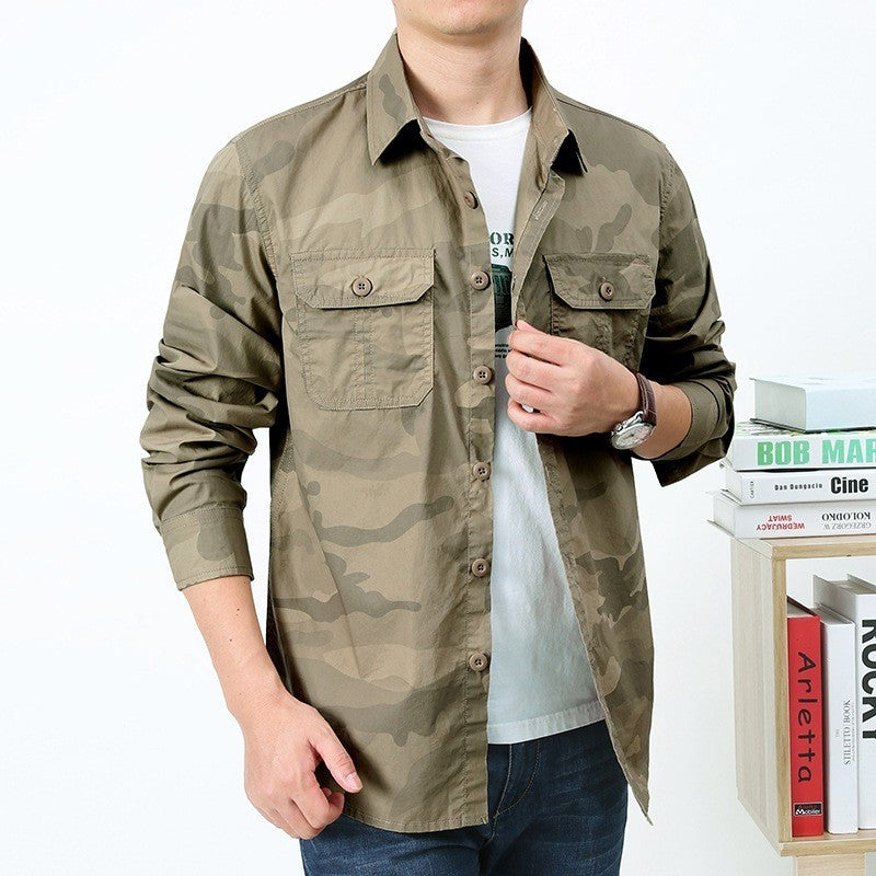 Workwear Loose Outdoor Casual Camouflage Shirt