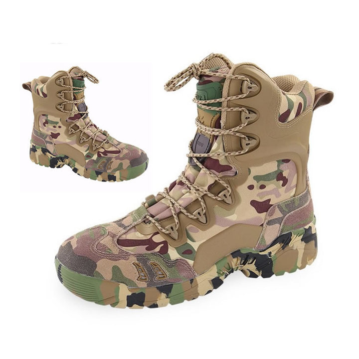 Camouflage high top men's shoes