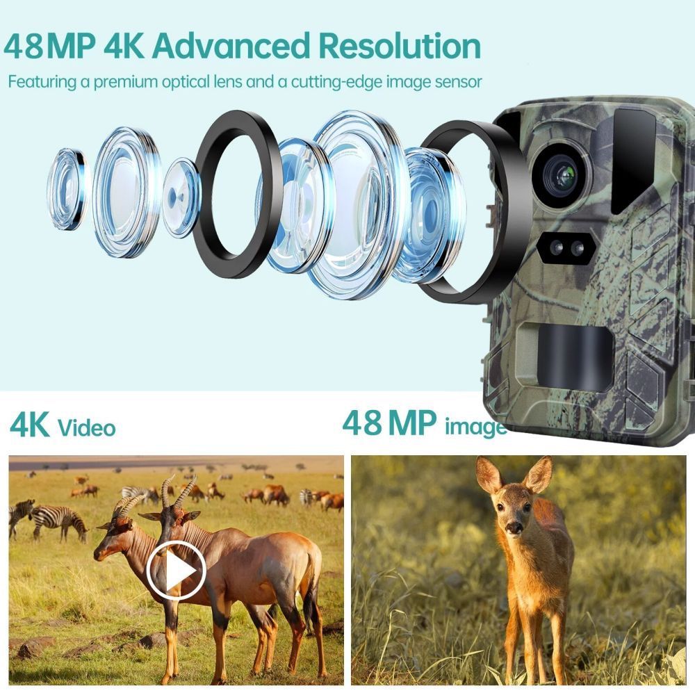 4K 50MP HD Outdoor Wild Hunting Camera