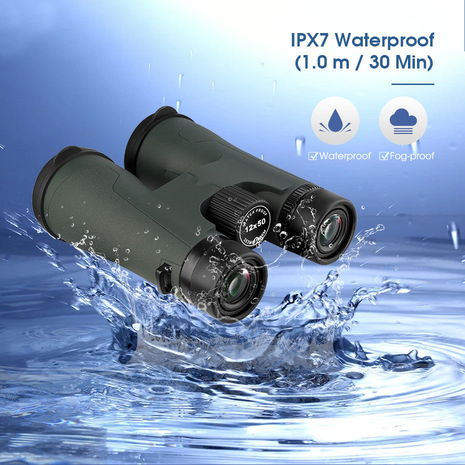 Portable 12x50 IPX7 Waterproof Binoculars
