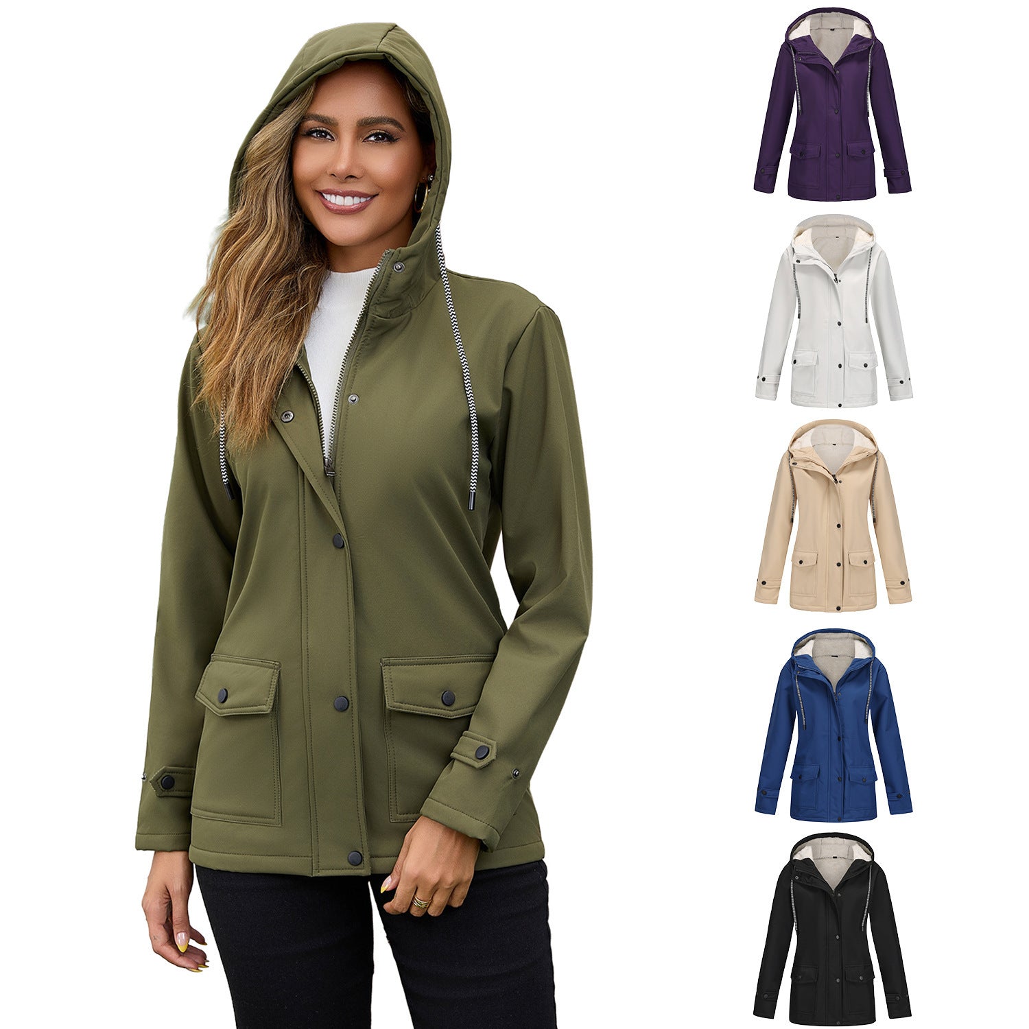 Women's Anorak Composite Fleece-lined Waterproof Jacket
