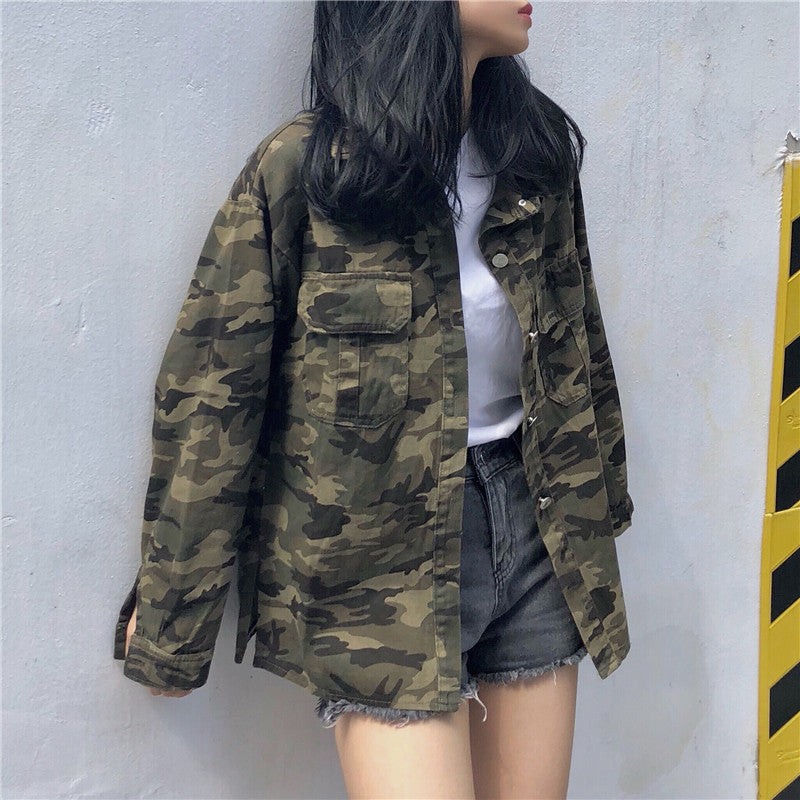 Irregular camouflage shirt