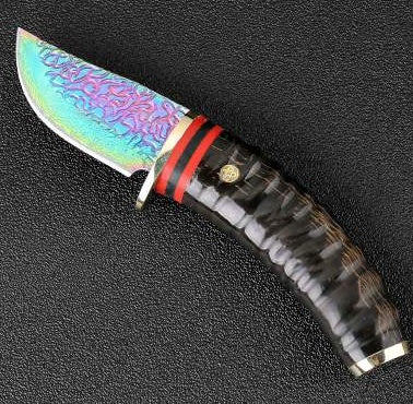 Outdoor high hardness camping straight knife
