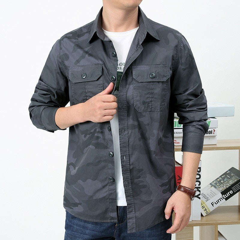 Workwear Loose Outdoor Casual Camouflage Shirt