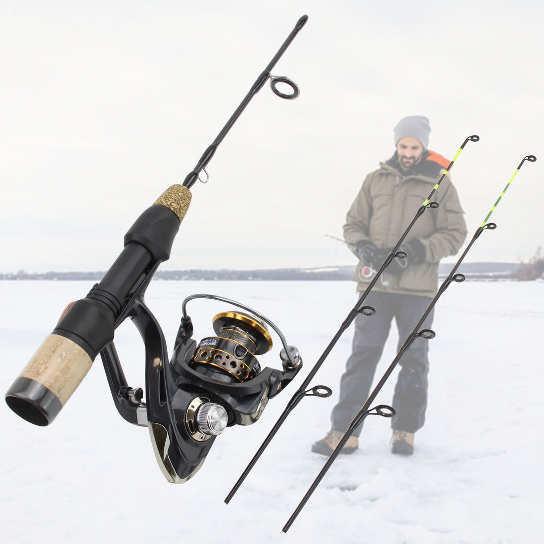 Double Tip Ice Tackle Set Fishing Rod