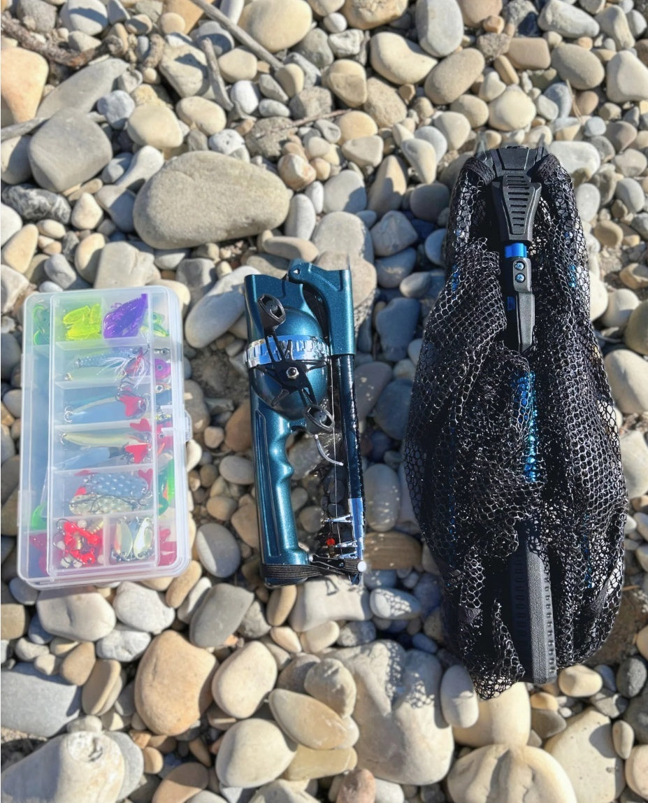 Foldable Portable throwing fishing rod