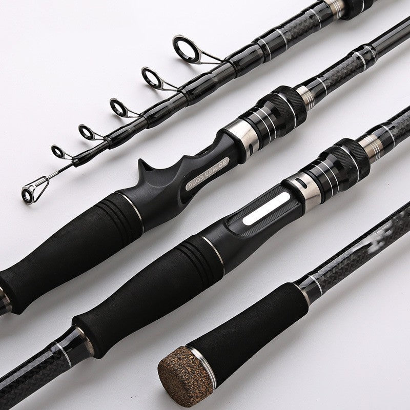Carbon Telescopic Ultra Light Short Section Fishing Rod