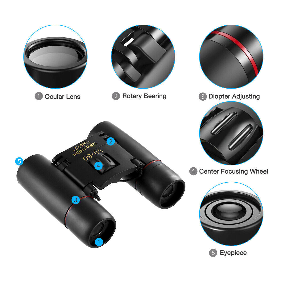 Compact Folding Telescope Hunting Binoculars