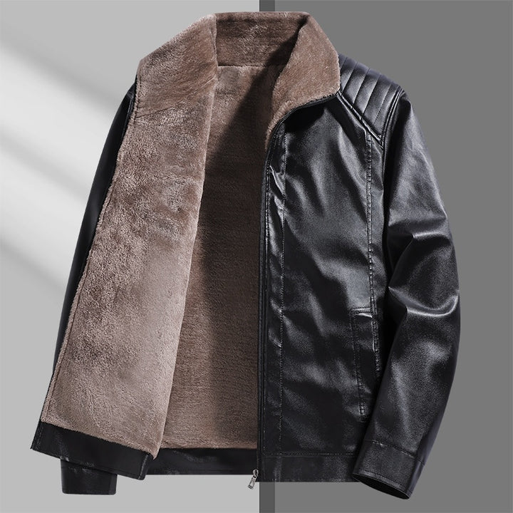 Thickened Real Leather Men's Fur Jacket